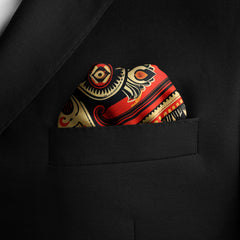 WINTER ETHNIC SILK POCKET SQUARE