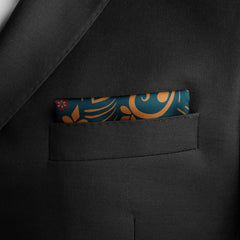 LUXURY FLORAL SILK POCKET SQUARE