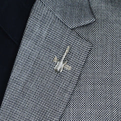 SILVER GUITAR BROOCH