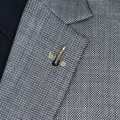BLACK & GOLD GUITAR BROOCH
