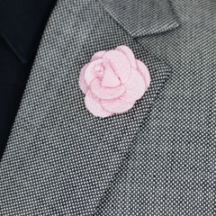 PINK FLORAL LAPEL PIN