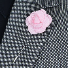 PINK FLORAL LAPEL PIN