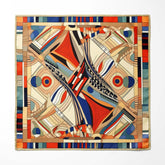 VINTAGE ART SILK POCKET SQUARE