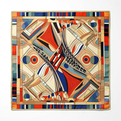 VINTAGE ART SILK POCKET SQUARE