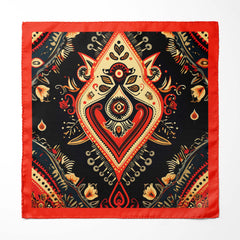 WINTER ETHNIC SILK POCKET SQUARE