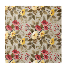 FLOWER PATTERN SILK ASCOT AND POCKET SQUARE SET – PREMIUM COLLECTION