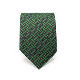 EMERALD GRID TIE AND POCKET SQUARE SET