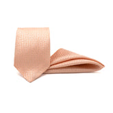BLUSH ELEGANCE TIE AND POCKET SQUARE SET