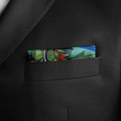 PAIR OF BEAUTIFUL PARROTS SILK POCKET SQUARE