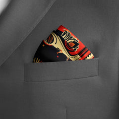 WINTER ETHNIC SILK POCKET SQUARE
