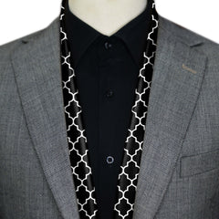 SILVER GEOMETRIC MEN SCARF - PREMIUM COLLECTION