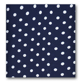 SMALL BLUE POLKA SILK ASCOT WITH LAPEL PIN AND POCKET SQUARE