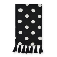 LARGE BLACK POLKA DOTS SCARF - PREMIUM COLLECTION
