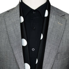 LARGE BLACK POLKA DOTS SCARF - PREMIUM COLLECTION