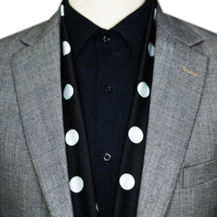 MIDDLE BLACK POLKA DOTS SCARF - PREMIUM COLLECTION