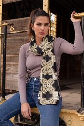 ELEGANT LINE SILK WOMEN SCARF – PREMIUM COLLECTION