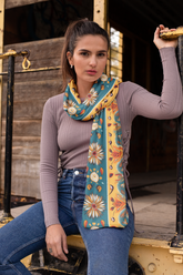 ETHNIC FLORAL SILK WOMEN SCARF – PREMIUM COLLECTION