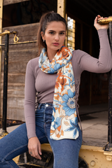 FOLIAGE ROYALTY SILK WOMEN SCARF – PREMIUM COLLECTION