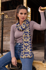 CHAIN LOOP SILK WOMEN SCARF – PREMIUM COLLECTION