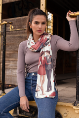 VALENTINE DAY COUPLE LOVE SILK WOMEN SCARF - VALENTINE DAY COLLECTION
