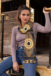 EGYPTION GEOMETRIC SILK WOMEN SCARF – PREMIUM COLLECTION