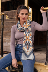 BATIK GEOMETRIC SILK WOMEN SCARF – PREMIUM COLLECTION