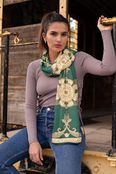 BAROQUE MOTIF SILK WOMEN SCARF – PREMIUM COLLECTION
