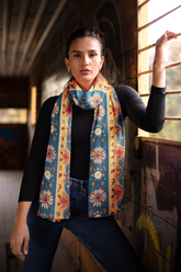 ETHNIC FLORAL SILK WOMEN SCARF – PREMIUM COLLECTION