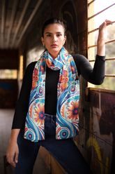 FLORAL PATTERN SILK WOMEN SCARF – PREMIUM COLLECTION