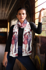 VALENTINE DAY COUPLE LOVE SILK WOMEN SCARF - VALENTINE DAY COLLECTION