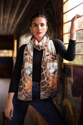 JUNGLE LOVE SILK WOMEN SCARF – PREMIUM COLLECTION