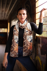JUNGLE LOVE SILK WOMEN SCARF – PREMIUM COLLECTION
