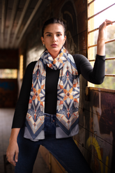BATIK GEOMETRIC SILK WOMEN SCARF – PREMIUM COLLECTION