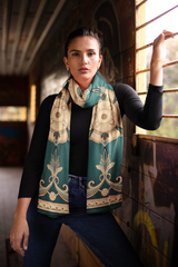 BAROQUE MOTIF SILK WOMEN SCARF – PREMIUM COLLECTION