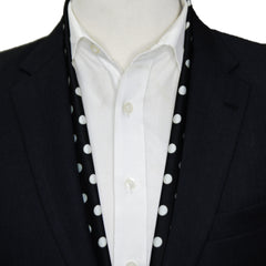 SMALL BLACK POLKA DOTS SCARF - PREMIUM COLLECTION