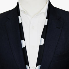 LARGE BLACK POLKA DOTS SCARF - PREMIUM COLLECTION