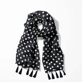 SMALL BLACK POLKA DOTS SCARF - PREMIUM COLLECTION