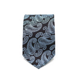 BLACK SAPPHIRE TIE AND POCKET SQUARE SET