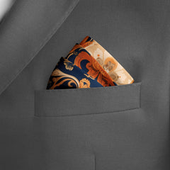 LUXURY VINTAGE SILK POCKET SQUARE