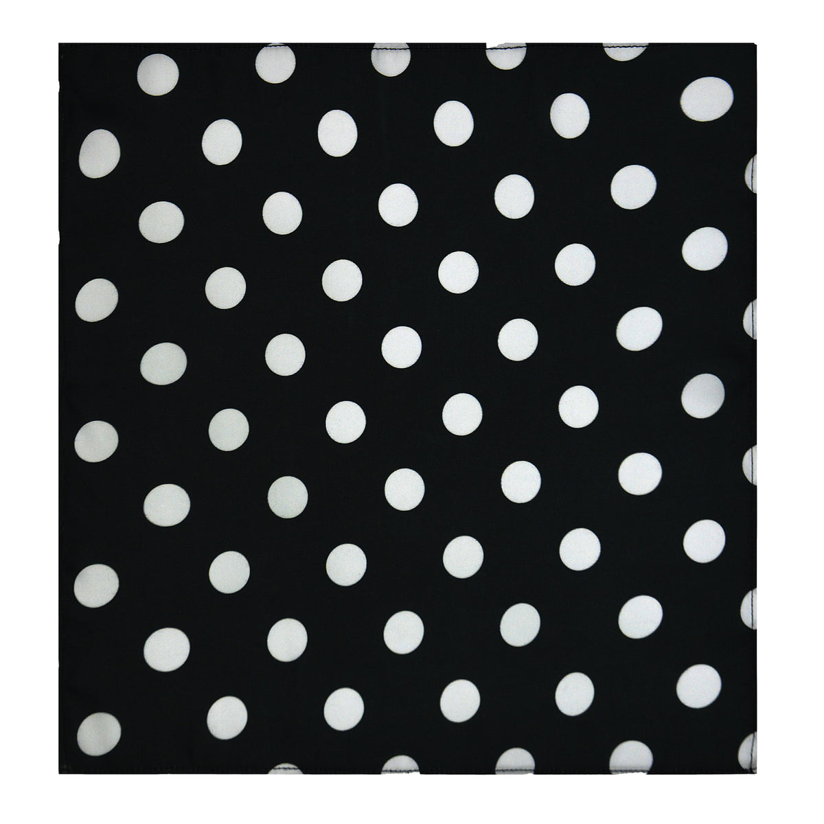 BLACK MEDIUM POLKA DOTS SILK POCKET SQUARE