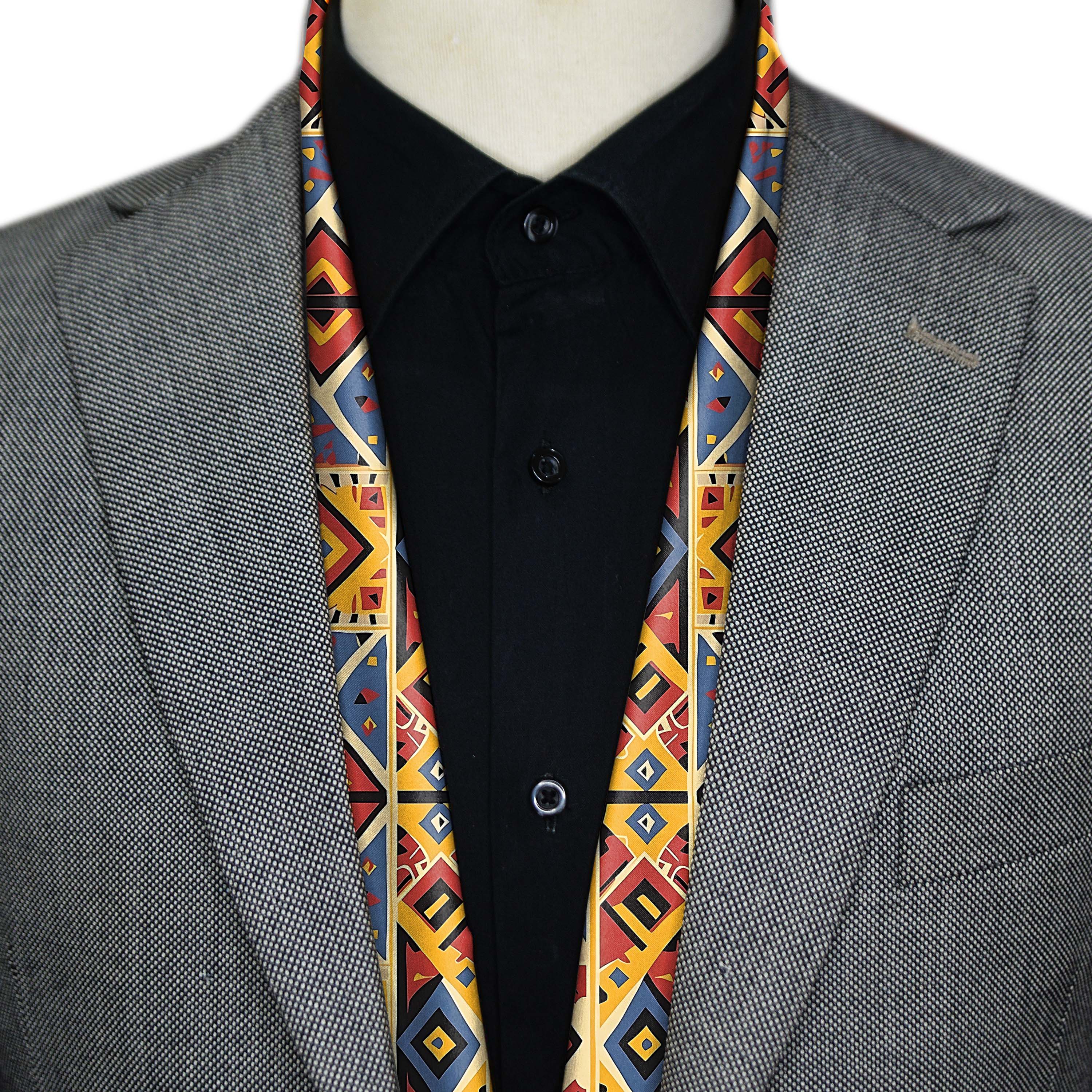 GEOMETRIC TRIBAL PATTERN MEN SCARF - PREMIUM COLLECTION