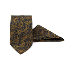 BLACK GOLD LEGACY TIE AND POCKET SQUARE SET