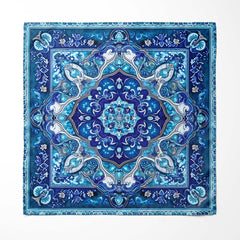 PERSIAN ART SILK ASCOT WITH LAPEL PIN AND POCKET SQUARE