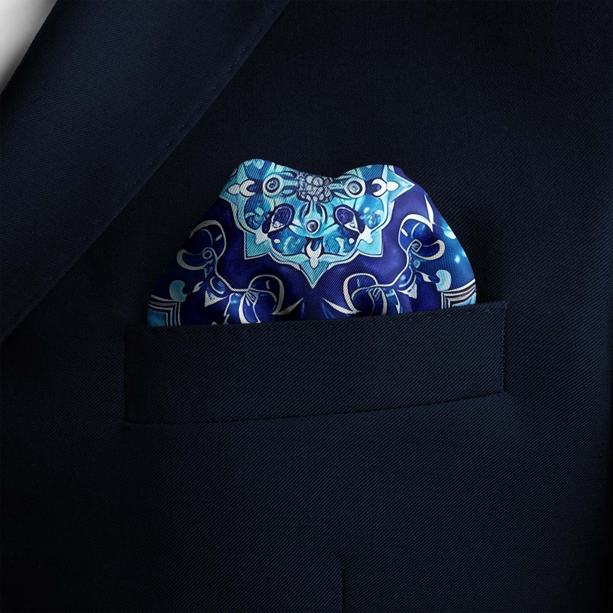 PERSIAN ART SILK POCKET SQUARE