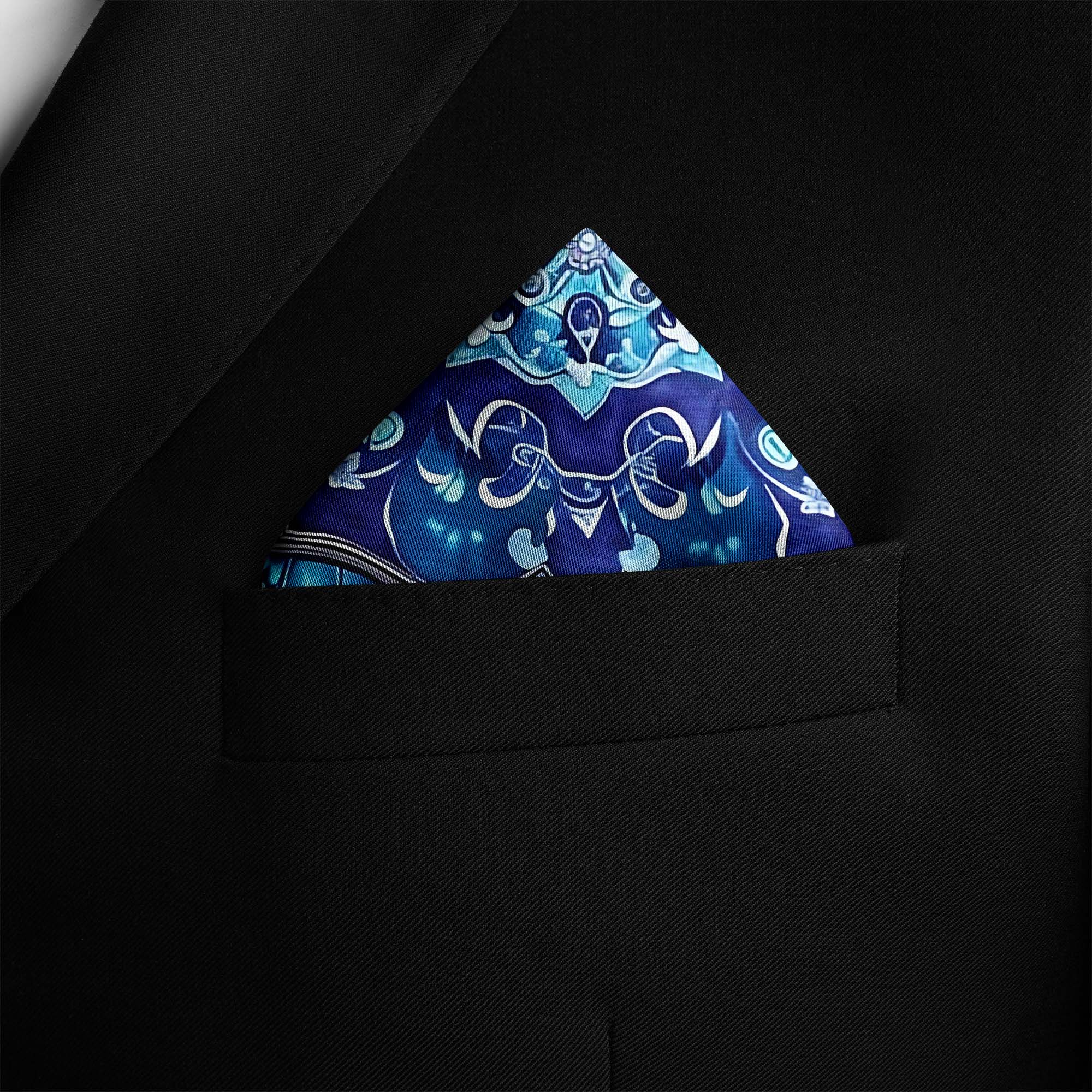 PERSIAN ART SILK POCKET SQUARE