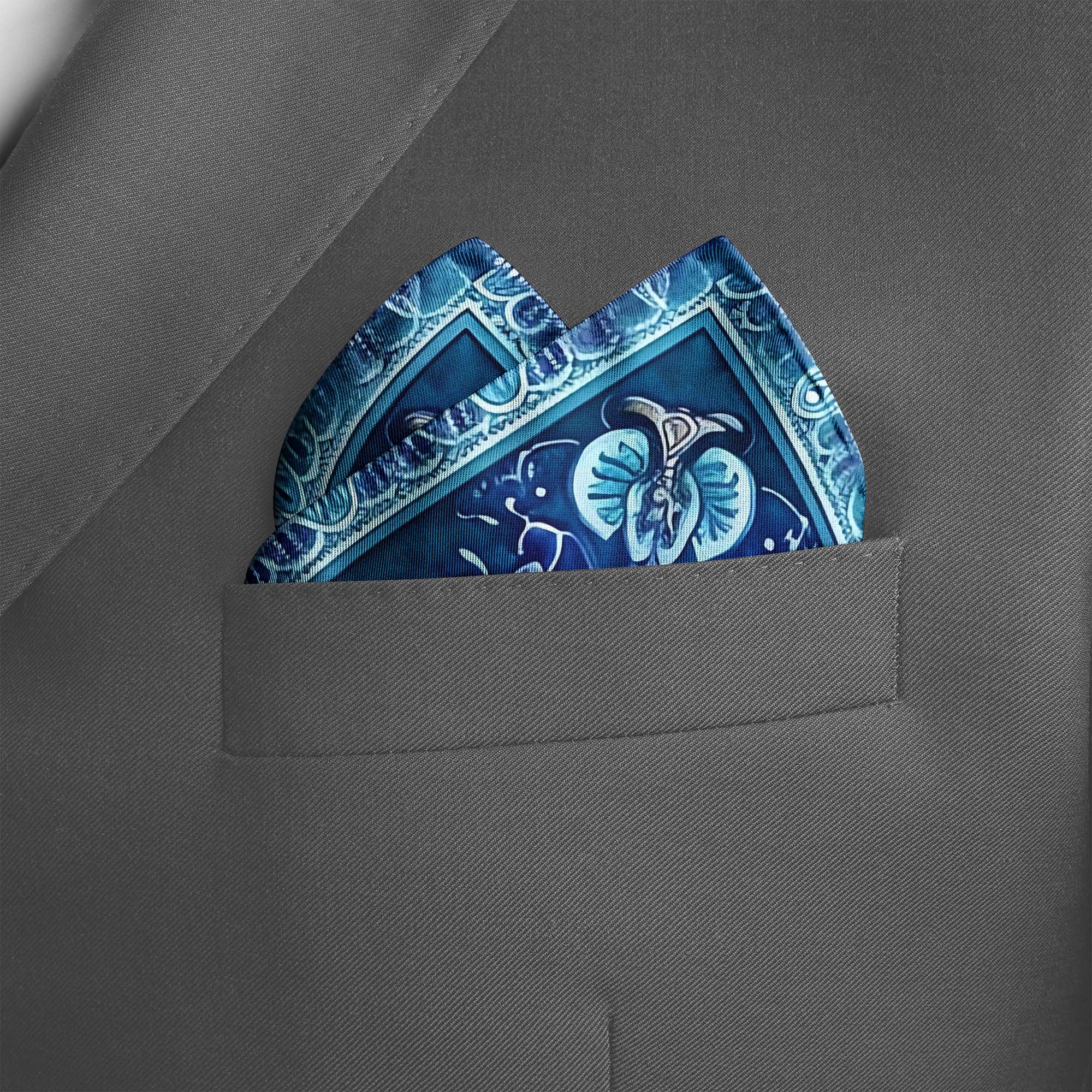 PERSIAN ART SILK POCKET SQUARE