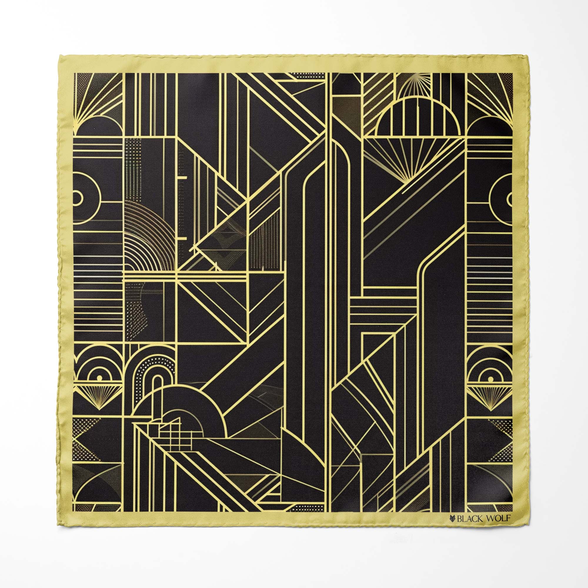 CHIC GOLDEN MEN SCARF AND POCKET SQUARE SET – PREMIUM COLLECTION