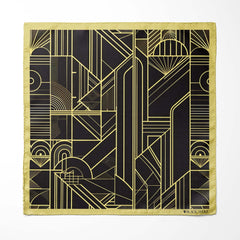 CHIC GOLDEN SILK POCKET SQUARE