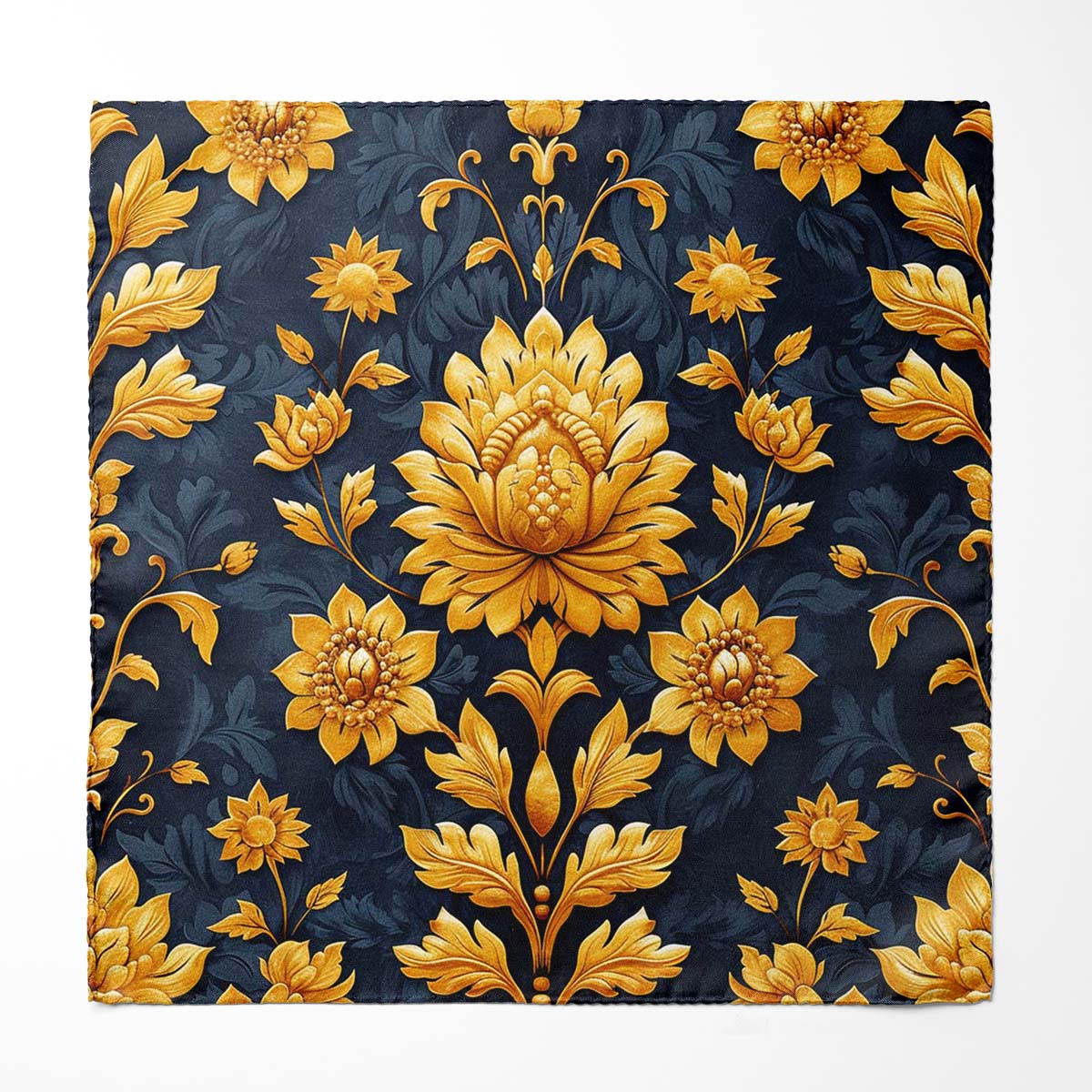 ORNATE DAMASK MEN SCARF AND POCKET SQUARE SET - PREMIUM COLLECTION