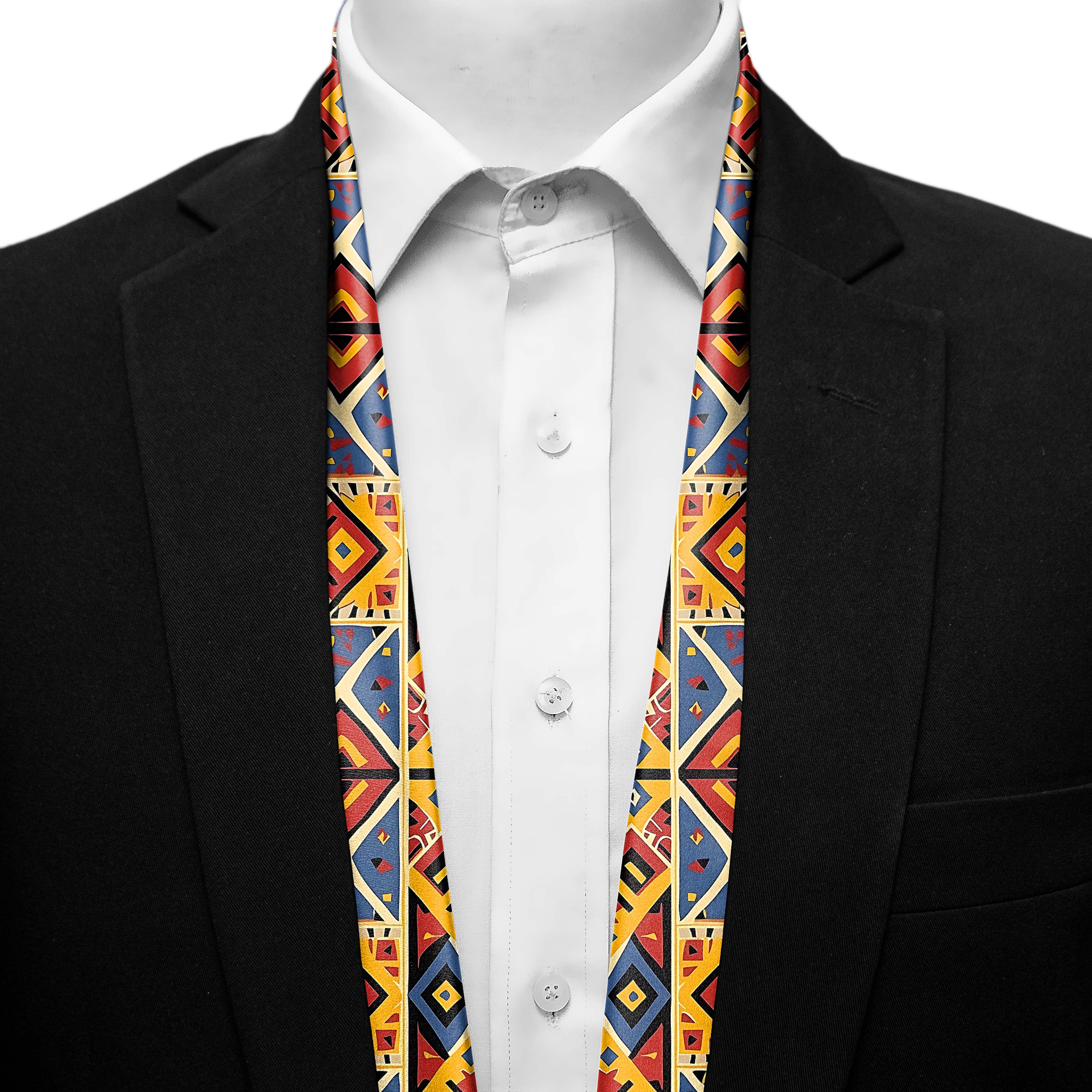 GEOMETRIC TRIBAL PATTERN MEN SCARF - PREMIUM COLLECTION